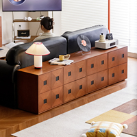 Meuble TV en bois massif de style mid-century pour salon, meuble TV sur pied de style Carmen, meuble TV simple de style chinois ancien