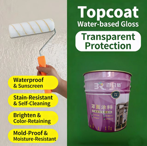 Revêtement liquide <span class=keywords><strong>transparent</strong></span> pour murs extérieurs, résistant aux UV, anti-salissure, imperméable et brillant pour façades de bâtiments, peinture effet pierre. - Product Image 1