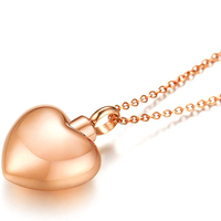 Collar con urna conmemorativa ecológica en forma de corazón de acero inoxidable para cenizas de mascotas, joyería ortodoxa para cremación.