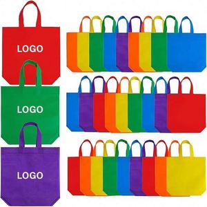 Wholesale Custom Logo Stock Colored Non-woven Reusable Tote Shopping <b>Bag</b> for Clothing Gifts Packaging - Product Image 1