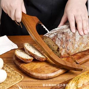 Wooden <b>Bread</b> <b>Knife</b> 12 In Stainless Steel Blade Durable Cutting Tool For <b>Bread</b> And Toast - Product Image 2