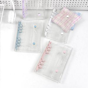 20 PCS A6 Couverture de classeur à <span class=keywords><strong>anneaux</strong></span> en PVC souple 6 <span class=keywords><strong>anneaux</strong></span> Couverture de classeur transparente pour planificateur Couverture de classeur à <span class=keywords><strong>anneaux</strong></span> ronds rose violet pour carnet rechargeable - Product Image 6