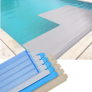Fabbricazione di copertura in pvc pieghevole di sicurezza con telecomando automatico per piscina professionale