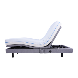 Cadre de lit ergonomique réglable avec soutien lombaire, massage du cou motorisé et contrôle par application, base de lit électrique intelligente à gravité zéro - Product Image 1
