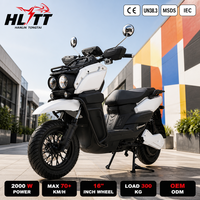 Moto électrique CE 2000W 72V avec batterie au plomb-acide, Big S Cafe Racer, scooter électrique pour adultes