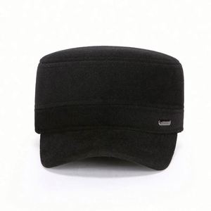 Winter Thick Warm <b>Flat</b> Top Sports <b>Caps</b> for <b>Men</b> Outdoor Fashion Casual Warm Captain Hat - Product Image 2