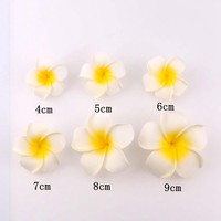 DREA 100 pièces/sac Têtes de fleurs artificielles en mousse Plumeria Hawaïenne Frangipanier pour DIY, coiffes, pinces à cheveux, corsages