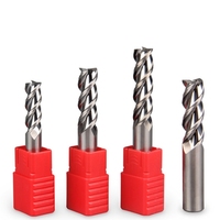 Fraise à queue en carbure de tungstène à 3 cannelures, diamètres 6mm, 8mm, 10mm, pour usinage CNC de l'aluminium