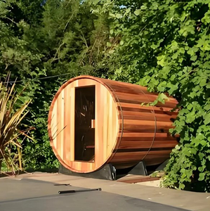 Sauna Exterior de Cedro de Lujo <span class=keywords><strong>para</strong></span> 4 Personas, Sauna Tradicional de Madera Húmeda, Sauna de Madera <span class=keywords><strong>para</strong></span> el Hogar, Cabaña Exterior <span class=keywords><strong>para</strong></span> Uso Diario Familiar - Product Image 4