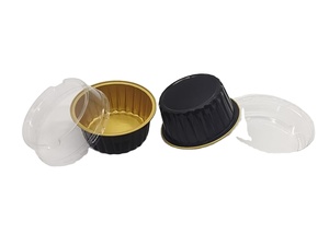230ml Eco-Friendly Disposable Aluminum Foil Muffin Pans <strong>Baking</strong> <strong>Cups</strong> with Food Grade PET Plastic Lids <strong>China</strong> Supplier - Product Image 4