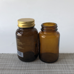 Bottiglia in Vetro Ambrato Satinato da 150 ml e 250 ml per Integratori, Etichetta Privata, Contenitore per Pillole e Polveri con Tappo Dorato - Product Image 4