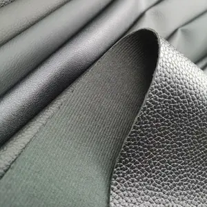 Wholesale 0.6mm Automobile Lychee Litchi Pattern PVC Synthetic Leather For Car Seat Motorbike Out Door Sofa Leather Fabricl