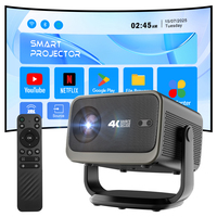 Projecteur LED LCD portable 4K avec mise au point automatique, Full HD 1080P, Android 14, home cinéma intelligent avec WiFi6 et haut-parleurs intégrés