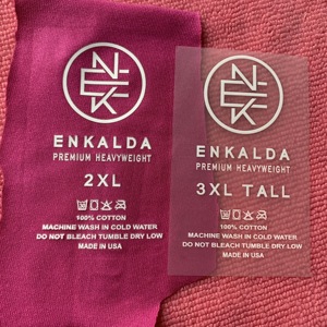 Tagless <strong>Iron</strong> <strong>on</strong> Neck Heat Transfer Care <strong>Labels</strong> Sticker, Custom Plastisol Heat Transfer <strong>Label</strong> for T-shirt <strong>Clothing</strong> - Product Image 3