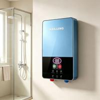Chauffe-eau électrique à chauffage instantané 5500W, intelligent, à écran tactile LCD, à technologie Inverter, Classe Énergétique A, en acier inoxydable, pour VR/Hôtel/Garage