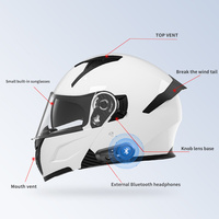 Casque modulaire ABS à visière ouverte en vente chaude, état neuf, pour accessoires de motocross et de cyclisme Bluetooth, casque rabattable, fabrication de casques