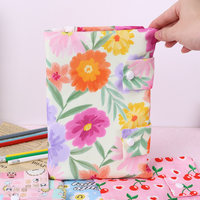 Housse de Kindle en Coton Floral Personnalisée, Étui de Livre en Tissu, Pochette de Rangement pour Kindle, Housse de Carnet de Voyage, Trousse à Crayons