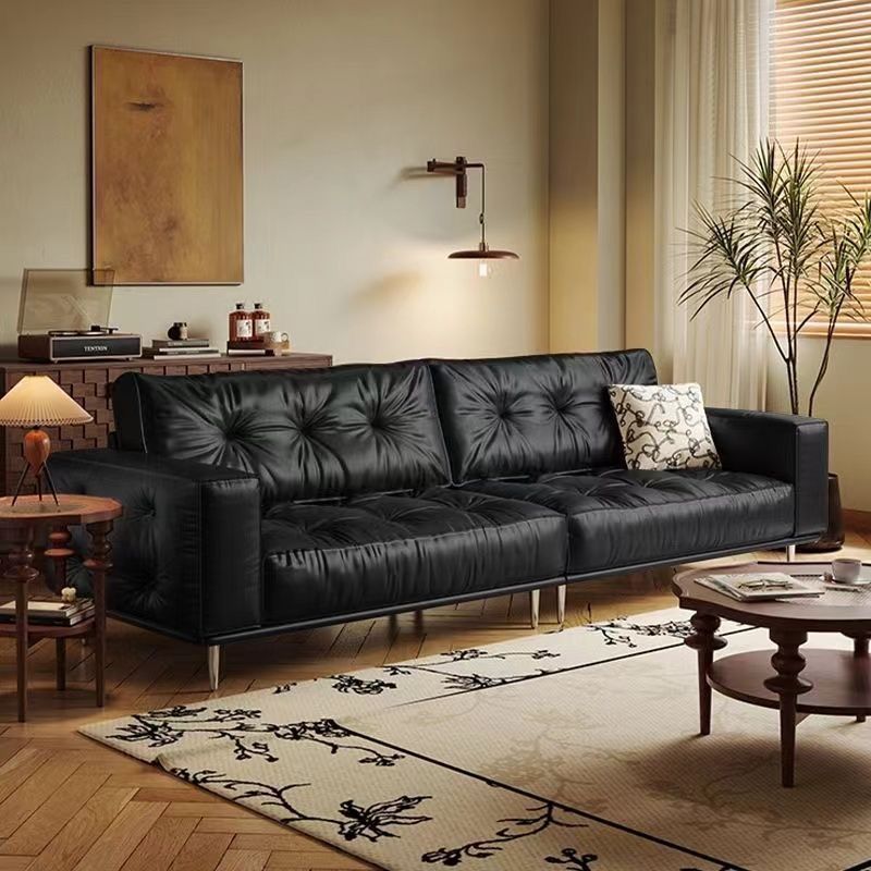 Noir vintage [Cuir ciré à l'huile importé]