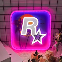 Enseigne lumineuse GTA Vice City avec néons LED et lettres lumineuses, garantie 2 ans, pour jeux et décoration intérieure, enseignes électroniques
