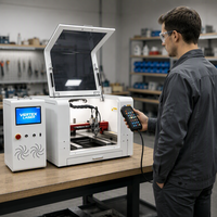 Machine de découpe laser à fibre intelligente 4040 avec tête laser Au3Tech JPT, mini QBH personnalisé, petit noyau de faisceau, haute concentration d'énergie