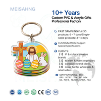 Porte-clés personnalisé en acrylique transparent imprimé UV sur le thème de Pâques, design de dessin animé, fournisseur de souvenirs OEM ODM de luxe