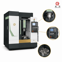 Torno CNC vertical premium cerrado con refrigeración por pulverización del husillo, depósito de virutas y mango de cobre