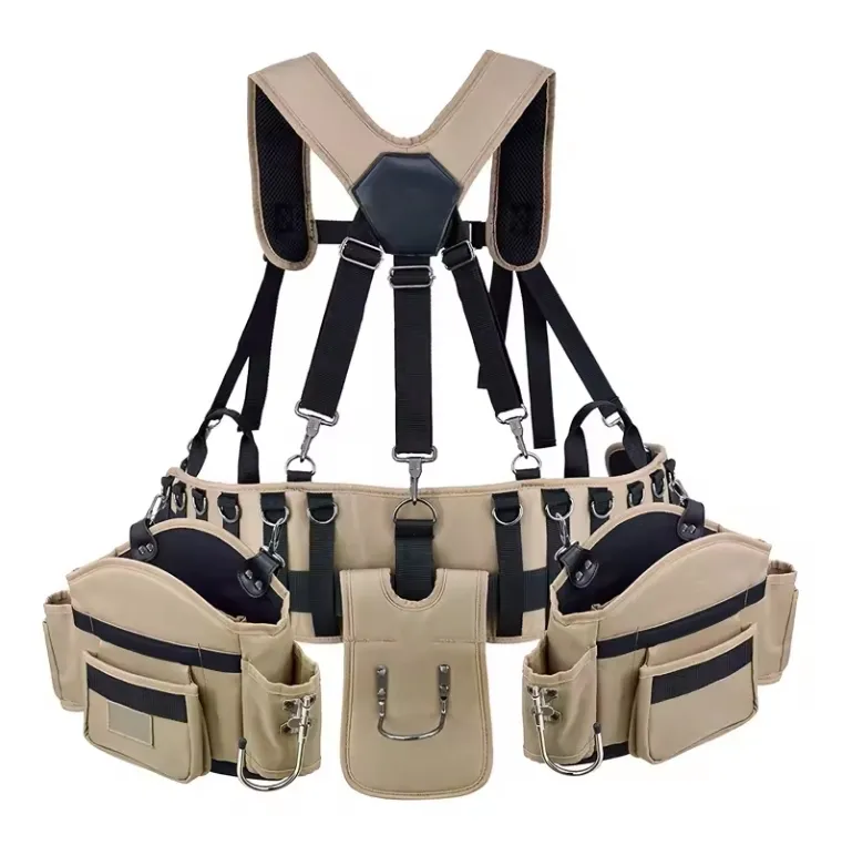 Sac ceinture à outils personnalisé de haute qualité sac ceinture à outils réglable en cuir pour électricien ingénieur avec jarretelle pour électricien