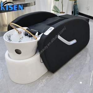 KISEN Hot Selling Washing Hair Salon Furniture Shampoo <b>Bed</b> Japanese Head Therapy Spa Intelligent Electric Massage Head Spa <b>Bed</b> - Product Image 1