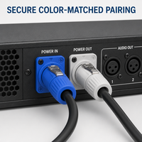 Connecteur d'alimentation étanche à montage sur panneau 3 broches 20A 500V IP65, prise mâle et prise femelle pour système d'éclairage