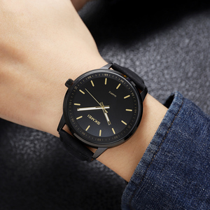 Reloj cronógrafo redondo para hombre, correa de cuero de lujo, reloj de cuarzo resistente al agua 30M, relojes al por mayor - Product Image 1