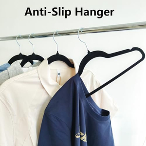 Household Space Saving Clothing <b>Hanger</b> Velvet Fabric Suit Coat <b>Hanger</b> Ultra Thin <b>Non</b> <b>slip</b> Durable Velvet <b>Hangers</b> - Product Image 5