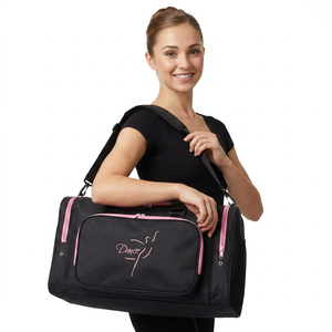 Sac de sport multifonctionnel en polyester imprimé sur mesure de qualité supérieure, avec logo couleur personnalisé, 24x12x12 pouces, fermeture éclair - Product Image 1