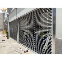 Porte de sécurité en acier inoxydable/aluminium Grill Roller Shutter Door for Mall