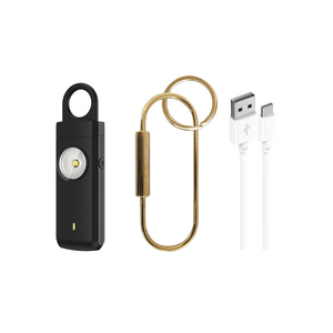 สัญญาณเตือนภัยส่วนบุคคลแบบชาร์จไฟได้ 130dB พร้อมไฟฉาย โทรฉุกเฉิน และส่งตำแหน่ง GPS ผ่าน SMS ไปยังเบอร์โทรศัพท์ - Product Image 2