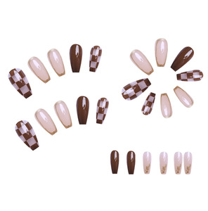 Faux ongles souples à presser, amovibles, ultra-fins, sans trace, fluorescents, pré-dessinés, demi-manucure, à porter sans couture, style Ins - Product Image 5