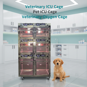 Jaula de Oxígeno Veterinaria de Calidad Superior EUR VET, Jaula de Acero Inoxidable para Cría de Mascotas, Aves, Loros y Palomas, Certificación CE 1 Veterinaria - Product Image 1