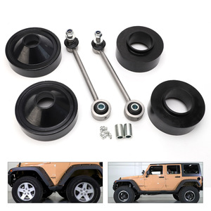 Kit de rehausse avant 2 arrière 1 en alliage d'aluminium noir avec barre de traction pour suspension améliorée Jeep Wrangler - Product Image 5