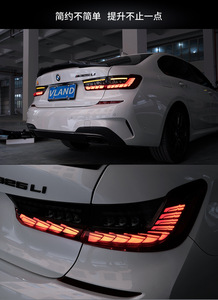 Luz Trasera Modificada para <span class=keywords><strong>BMW</strong></span> Serie <span class=keywords><strong>3</strong></span> G20 2019-2021, Diseño Escama de Dragón, Luz Fluida, Ensamblaje de Luz Trasera Ahumada - Product Image 5