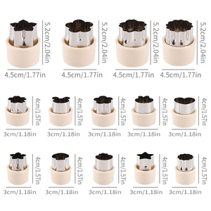 Juego de cortadores de formas de frutas y verduras de acero inoxidable, 14 Uds., Mini cortadores de galletas, cortador de verduras para formas de niños - Product Image 6