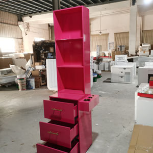 2024 dernières 10 ans de garantie Offre Spéciale classique rose Salon de coiffure Stations de coiffure poste de maquillage armoire en <span class=keywords><strong>bois</strong></span> - Product Image 2