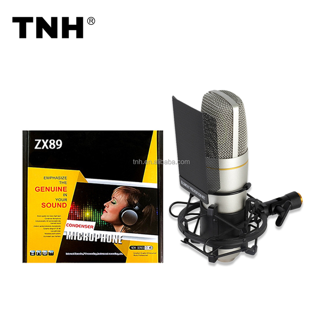 TNH CM- ZX89 Professional Podcast Equipment Kit XLR USB Metal Body Condenser Microphone with Arm Stand for Recording Songs