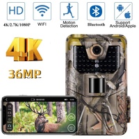 Caméra de chasse infrarouge extérieure WiFi 900Pro avec véritable résolution 4K 36MP, application WiFi pour contrôle à distance et enregistrement en temps réel