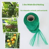 Vogelwerend, waterdicht landbouwnet voor wijngaarden & fruitbomen, groen/zwart HDPE, verdikt ontwerp