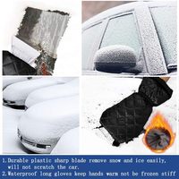 Grattoir de voiture imperméable et coupe-vent, grattoir de pare-brise, brosse à neige rapide, brosse à neige pour voiture OEM, grattoir à glace avec gant