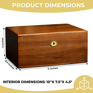 Lớn Keo Gỗ Stash hộp với sự kết hợp khóa nhà lưu trữ trang trí hộp đồ trang sức món quà hoàn hảo - Product Image 4