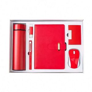 Business <b>Gift</b> Set Combination of Vacuum Cup Pen USB Flash Drive Name Card Holder Mouse Notebook-<b>For</b> Professional Use - Product Image 1