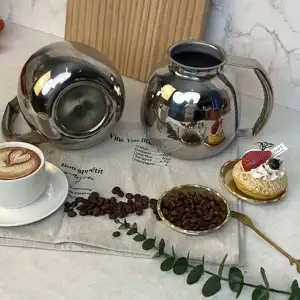 Commercio all'ingrosso della fabbrica di personalizzazione caffettiera 304 acciaio inossidabile argento 1.6L acqua potabile compagnia aerea caffettiera