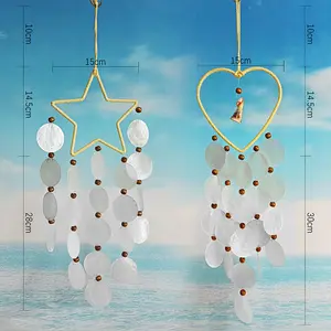 Custom Capiz Out Door Shell Wind Chimes, Sea Shell Wind Chimes Home & Garden Decoration, Glass shell chimes