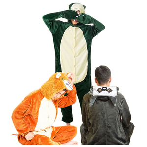 Pijama de una pieza de animales de dibujos animados para adultos, ropa de casa de franela Sullivan para niños, hombres y mujeres - Product Image 1