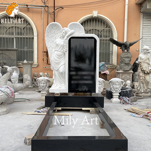 Monumento alto <span class=keywords><strong>de</strong></span> <span class=keywords><strong>mármol</strong></span> tallado a mano estatua <span class=keywords><strong>de</strong></span> Ángel <span class=keywords><strong>lápida</strong></span> conmemorativa a la venta - Product Image 4